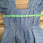 Boutique Day & Moon Puff Sleeve Dress Women's Short Sleeve Blue Size S Photo 6