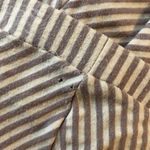 Free People  Strapless Ruched Bodycon Dress Beige White Striped XS Photo 2