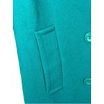 Vintage Mackintosh Wool Coat Size 6 | Teal Green Double Breasted Trench Overcoat Blue Photo 7