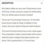 Durango  CRUSH ACCESSORIZED WESTERN BOOTS WOMEN'S Size 9.5M Photo 7