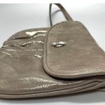 Coach  Metallic Soft Leather Flap Clutch Wristlet Purse Photo 2