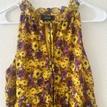 VICI  Tiered Baby Doll Dress XS Yellow Purple Floral‎ Mini Photo 4