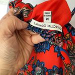 Collective Concepts Orange and Blue Floral Sleeveless top  M Photo 2