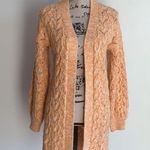 LC Lauren Conrad Creamsicle Pointelle Open Cardigan Sweater Photo 4
