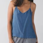 Lululemon  Wake & Flow Racerback Tank Top Camisole Blue Denim Small Photo 0