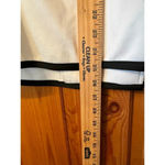 Weekend's By Chico's White/Black piping asym zip fleece vest with Hood 3/L White Size L Photo 3