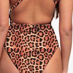 Boutique 1632 Clearance cheetah shoulder bling monokini Photo 5