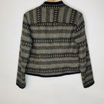 Christopher Banks Wool Tribal Blazer Sz Small Lady Jacket Black Photo 5