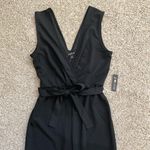 J for Justify NWT Justify Black V-Neck Jumpsuit Front Tie Size Large Photo 1