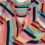 Tori Richard colorful geometric silk dress women’s size 6 discoteca Alecia Photo 6