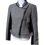 White House | Black Market  Sparkle Tweed Leather Trim Blazer Jacket Size 12 Photo 0