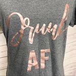 “Drunk AF” Rose Gold & Gray V Photo 2