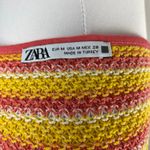 ZARA  Striped Crochet Knit Midi Dress Medium Photo 6