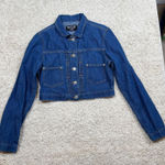 POLO JEANS CO RALPH LAUREN Womens Denim Jacket Blue Cropped Trucker Size S Photo 0