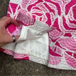 Lilly Pulitzer  Pink White Strapless Silk Blend Sheath Dress Brocade Jacquard 6 Photo 2