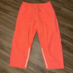 Free People FP Movement Fly By Night Cropped Wide Leg Pant Neon Coral Sz Large Photo 6