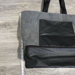 DSW  Gray Textured Felt Weekender Tote  Travel Bag With Compartment 18x16x7 in Photo 9
