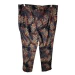 Soft Surroundings  Dark Floral Ankle Length Pull On Pants Size Large Artsy Photo 1
