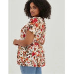 Torrid NWT  Babydoll Gauze Crochet Lace-Up Plus Size Top Photo 1