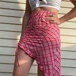 Y2K Plaid Ruched Skirt Photo 0