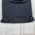 Valentino Garavani Vintage Valentino Crepe Short Sleeve Sequin Ruffle Dress Photo 6