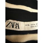 ZARA  Womens Black White Long Sleeve Crew Neck Knit Pullover Sweater Top Size XL Photo 2