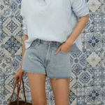 Tuckernuck  Pomander Place Terry Cotton Collared Light Blue Pullover NWT Size XS Photo 0