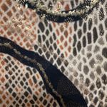 Erin London snakeskin Pattern tank top with floral and metallic. Size large Photo 6