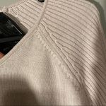 Catherine Malandrino Beige Long Sleeve 100% Wool Lace Detail Sweater Women SZ M Photo 3