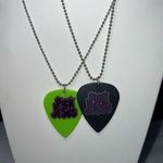 Set of Two “Pick Jesus” Chain Pic Necklaces Black Photo 1