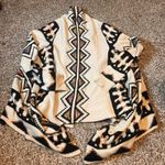 Altar'd State  Cardigan Duster Sweater‎ Knit Aztec Tribal Boho Beige Black Medium Photo 2