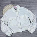 ZARA  linen boxy crop jacket ivory Photo 1