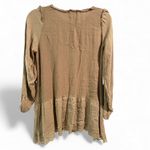 Gimmicks by BKE Gimmicks Taupe Oversized Button Down Flowy Long Sleeve Blouse- Size Small Photo 1