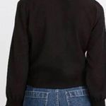 Madewell Womens Wrap Top Smocked Sleeve Long Sleeve Black Size XXS New Photo 1