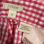 J.Crew pink white gingham short shorts woman’s size 0 EUC Photo 5