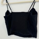 Brandy Melville Black Linen Crop Tank Photo 2