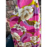 dress Hawaiian 1960s ruffle collar floral bright pink purple gold cream Size XS Photo 5
