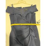 XScape  Navy‎ Blue Off The Shoulder Scuba Gown Evening Formal Dress Size 16 Photo 13