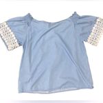 Joy Joy  Chambray Off the Shoulder Top Photo 5
