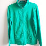L.L.Bean Full-Zip Mock-Neck Jacket Kelly Green Sz M GUC Sweatshirt Material Photo 1
