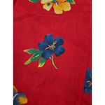 Susan Bristol  Skirt Red Tropical Floral XL Cottage Core Midcalf Cotton NWT Photo 2