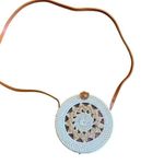Woven Rattan Crossbody Bag Boho Wicker Round Purse Summer Beach‎ Basket Bag White Photo 0