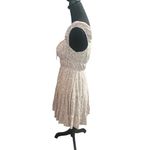 Light Floral Print Square Neck Mini Dress White Photo 3