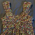 EXPRESS splatter floral wide strap tank top Photo 2