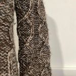 Ann Taylor brown and white cable knit cardigan with buttons Photo 1