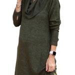 CAbi Solace Mini Knit Super Soft Dress Long Sleeve Cowl Neck Heather Green M Photo 2
