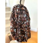 House of Harlow  Brown Ruched Brown & Blue Metallic Corset Top Photo 3