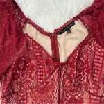 Ryan Michelle Burgundy Lace Midi Dress | Size XL | Made in Vietnam Red Photo 8
