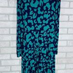 Boden Francesca Jersey Long Sleeve Dress in Green Spinning Petals Print Size 6US Photo 4
