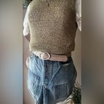 Larry Levine scallop trim knit sweater vest sleeveless Women’s SIZE MEDIUM Photo 1